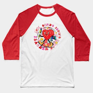 Cupid's Favorite Teacher Baseball T-Shirt